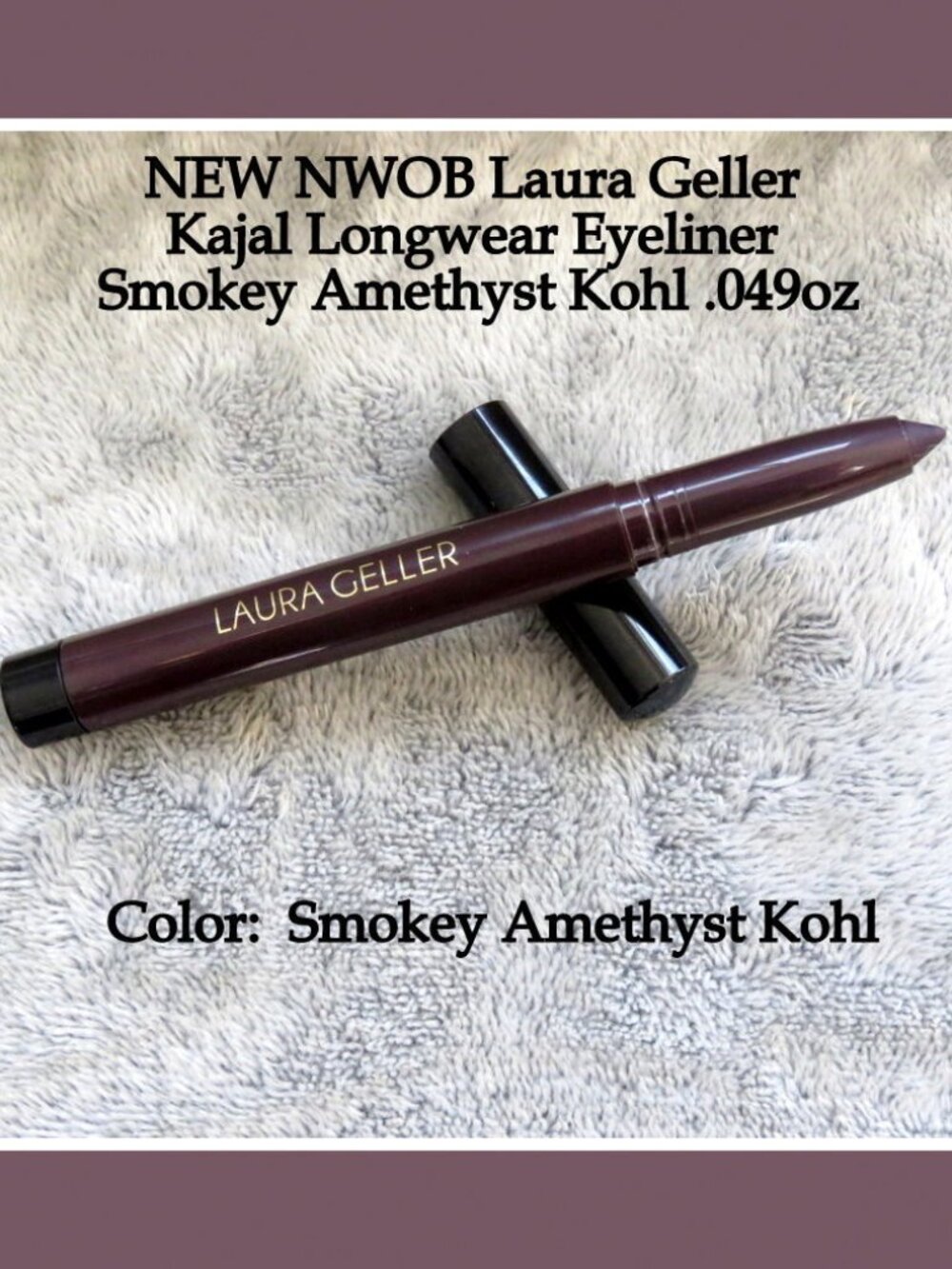 NWOB Laura Geller Kajal Longwear Eyeliner Smoky Amethyst Kohl Full Size 0.049oz
